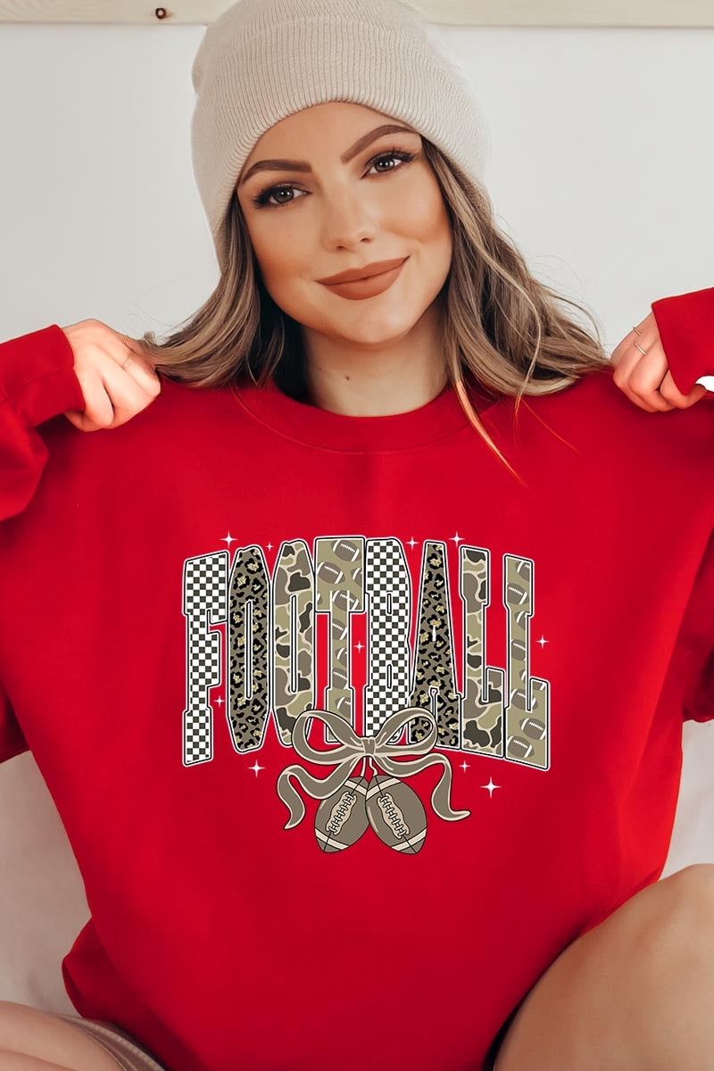 UL180-E3132 Camo Football Graphic Sweatshirt $20