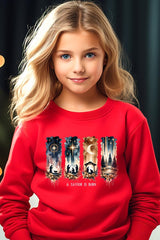UL180B-E3204Z Savior Is Born Nativity Kids Graphic Sweatshirt $20