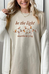 5000P-E3214 Be the Light Christian Graphic Plus Heavy Cotton Tee $12.75