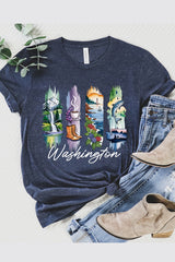 US3001-E3061WA Washington State Brushstroke Graphic Tee $12.5