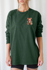 UL240P-E3175 Christmas bear Graphic Plus Long Sleeve Tee $17