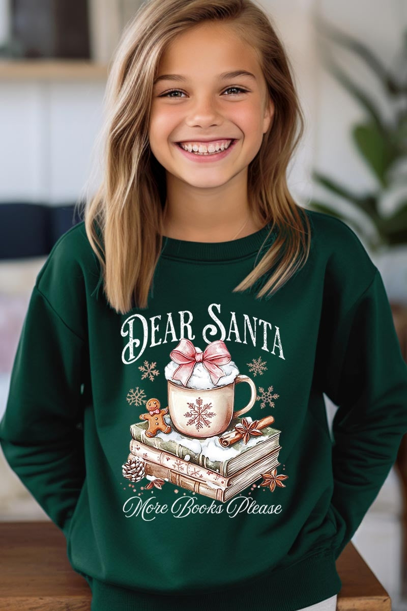 UL180B-E3205Z Dear Santa Books Kids Graphic Sweatshirt $20