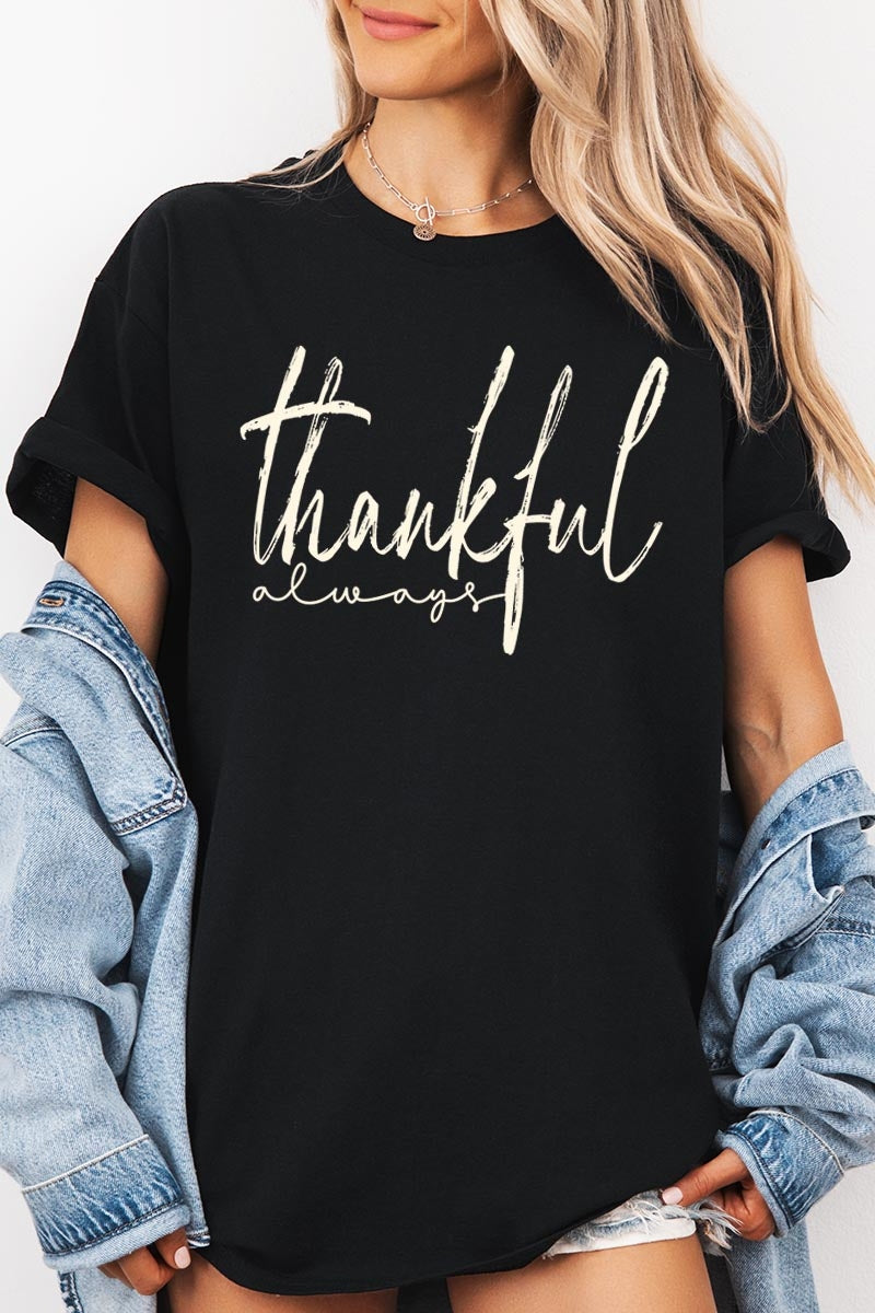 5000-E3170 Thankful Graphic Heavy Cotton Tee $9