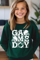UL180B-E3073Z Distressed Game Day Kids Graphic Sweatshirt $20