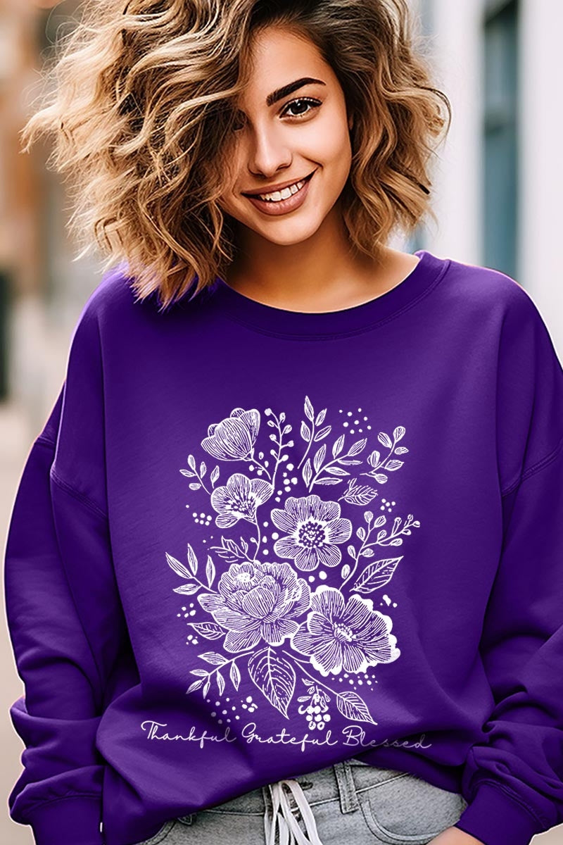 UL180P-E3155 Neutral Thanksgiving Graphic Plus Sweatshirt $25