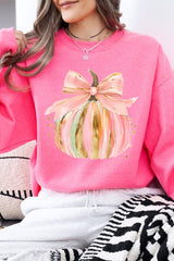 UL180P-E3083 Brushstroke Pumpkin Graphic Plus Sweatshirt $25