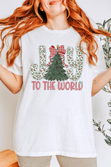 5000-E3213 Joy to the World Graphic Heavy Cotton Tee $9