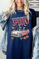 5000P-E3142 Spooky Skeleton Graphic Plus Heavy Cotton Tee $12.75