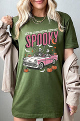 US3001P-E3142 Spooky Skeleton Graphic Plus Tee $16