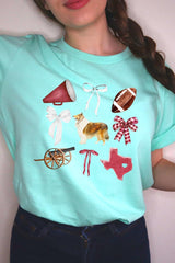 US3001P-E3079 Texas Football Graphic Plus Tee $16
