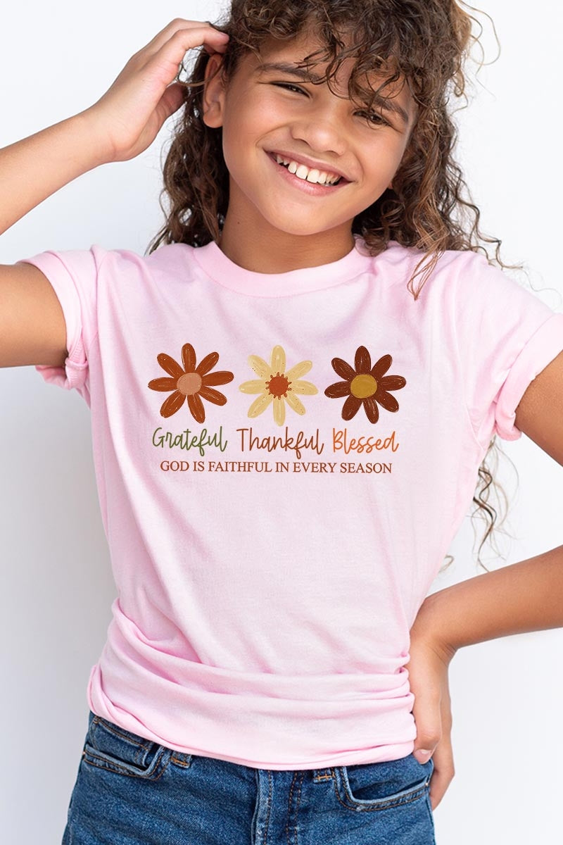 US3001Y-E3165Z Boho Fall Christian Kids Graphic Tee $11