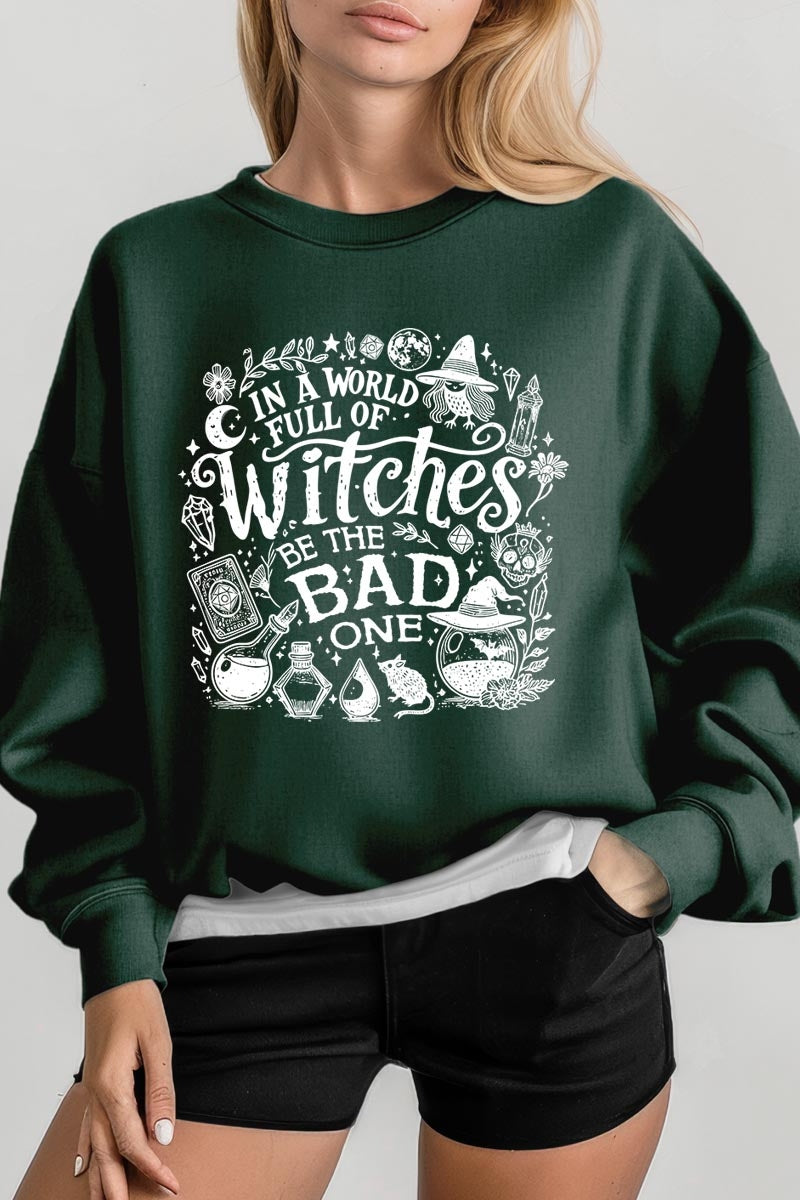 UL180-E3139 In a World of Witches Graphic Sweatshirt $20