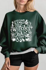 UL180P-E3139 In a World of Witches Graphic Plus Sweatshirt $25