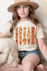 US3001Y-E3110Z Brushstroke Boho Fall Kids Graphic Tee $11