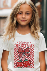 US3001Y-E3196Z Cherry Ornament Christmas Kids Graphic Tee $11