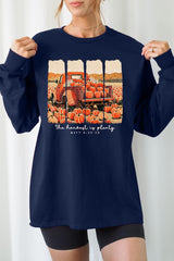 UL240-E3172 Harvest Is Plenty Graphic Long Sleeve Tee $13.75