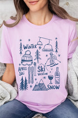 US3001P-E3188 Ski Doodle Graphic Plus Tee $16