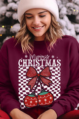 UL180P-E3196 Cherry Ornament Christmas Graphic Plus Sweatshirt $25
