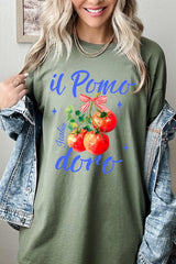 5000P-E3070 Il Pomodoro Tomato Graphic Plus Heavy Cotton Tee $12.75