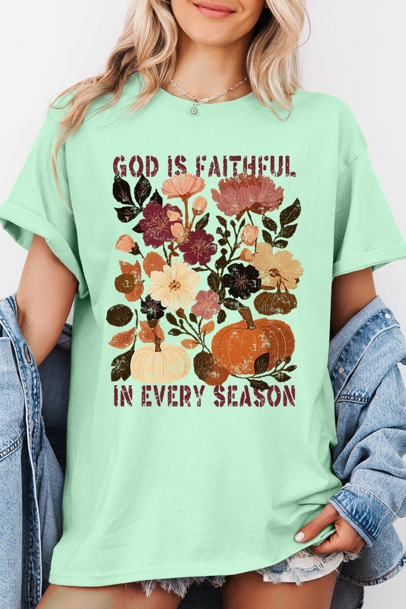 5000-E3171 Faithful In Every Season Graphic Heavy Cotton Tee $9