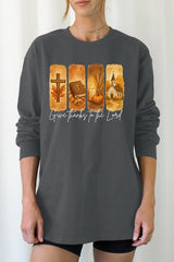 UL240P-E3169 Give Thanks To The Lord Graphic Plus Long Sleeve Tee $17