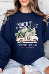 UL180P-E3174 North Pole Christmas Graphic Plus Sweatshirt $25