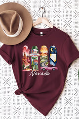 US3001P-E3061NV Nevada State Brushstroke Graphic Plus Tee $16