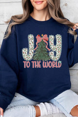 UL180-E3213 Joy to the World Graphic Sweatshirt $20