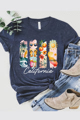US3001P-E3061CA California State Brushstroke Graphic Plus Tee $16