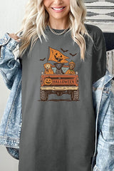5000-E3150 Halloween Truck Dogs Graphic Heavy Cotton Tee $9