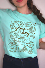 US3001P-E3081 Football Doodles Graphic Plus Tee $16