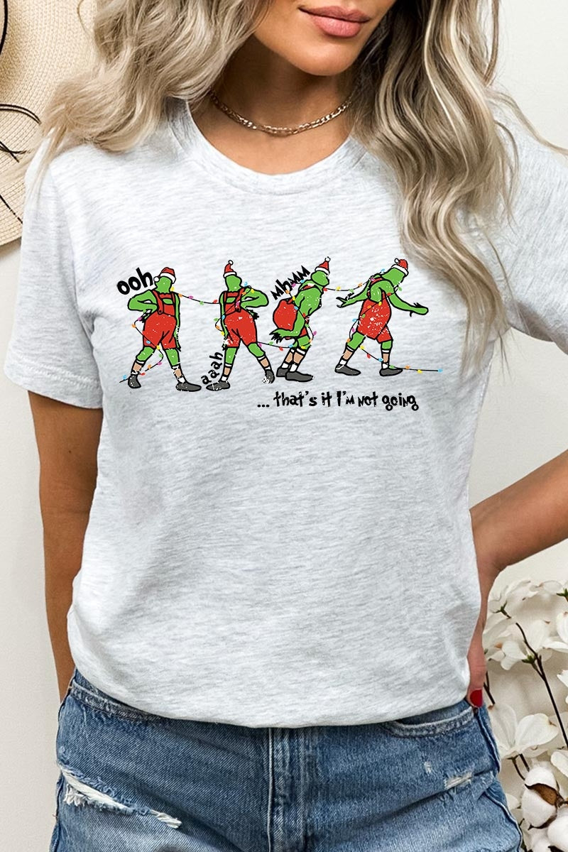 US3001P-E3203 Grinch Dance Funny Christmas Graphic Plus Tee $16