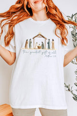 5000-E3183 Nativity Gift Graphic Heavy Cotton Tee $9