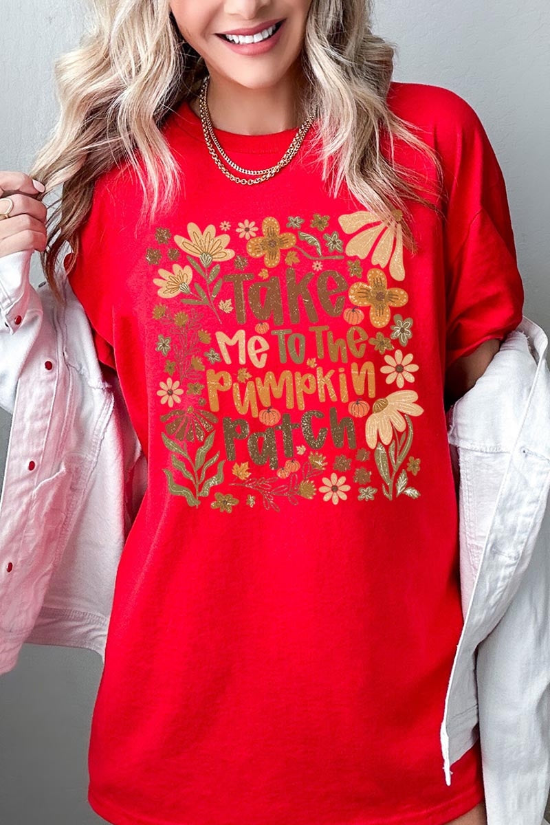 5000P-E3136 Take Me To The Pumpkin Patch Plus Heavy Cotton Tee $12.75