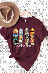 US3001P-E3061TN Tennessee State Brushstroke Graphic Plus Tee $16