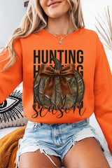 UL180-E3190 Hunting Pumpkin Bow Graphic Sweatshirt $20
