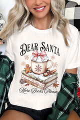 US3001-E3205 Dear Santa Books Graphic Tee $12.5