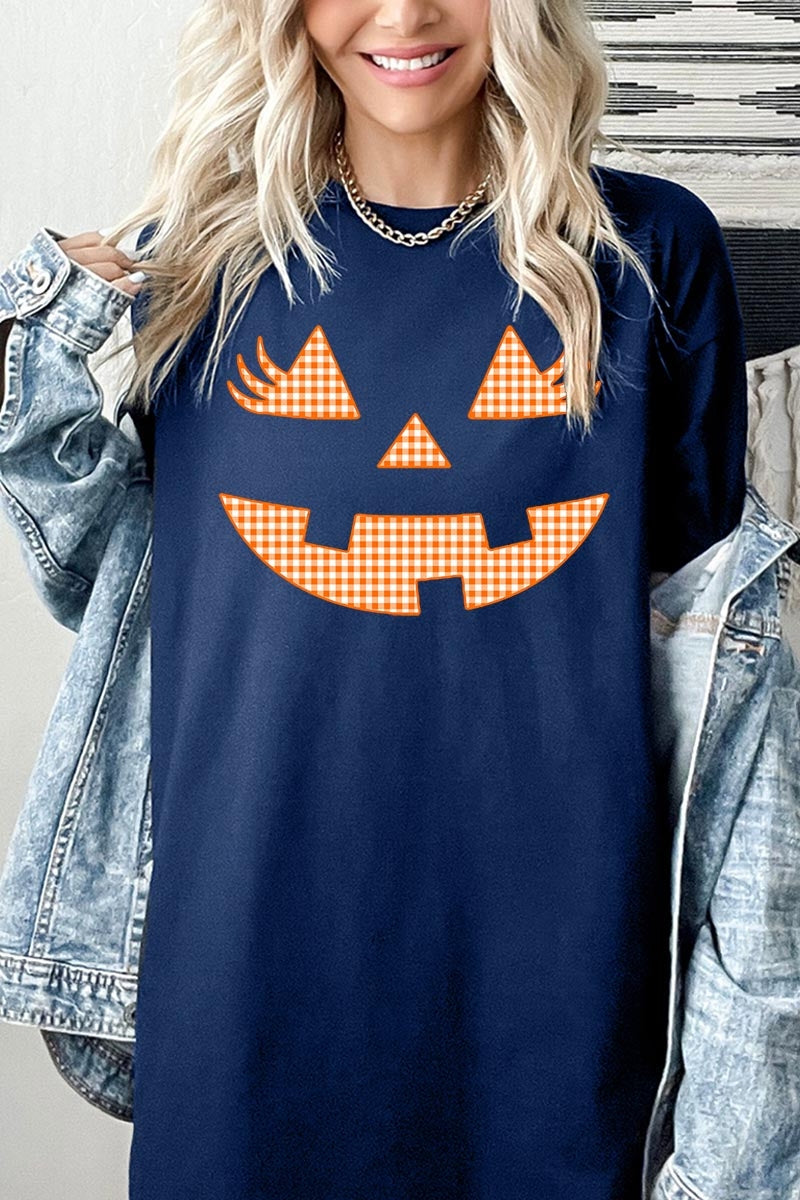 5000P-E3148 Cute Pumpkin Halloween Plus Heavy Cotton Tee $12.75