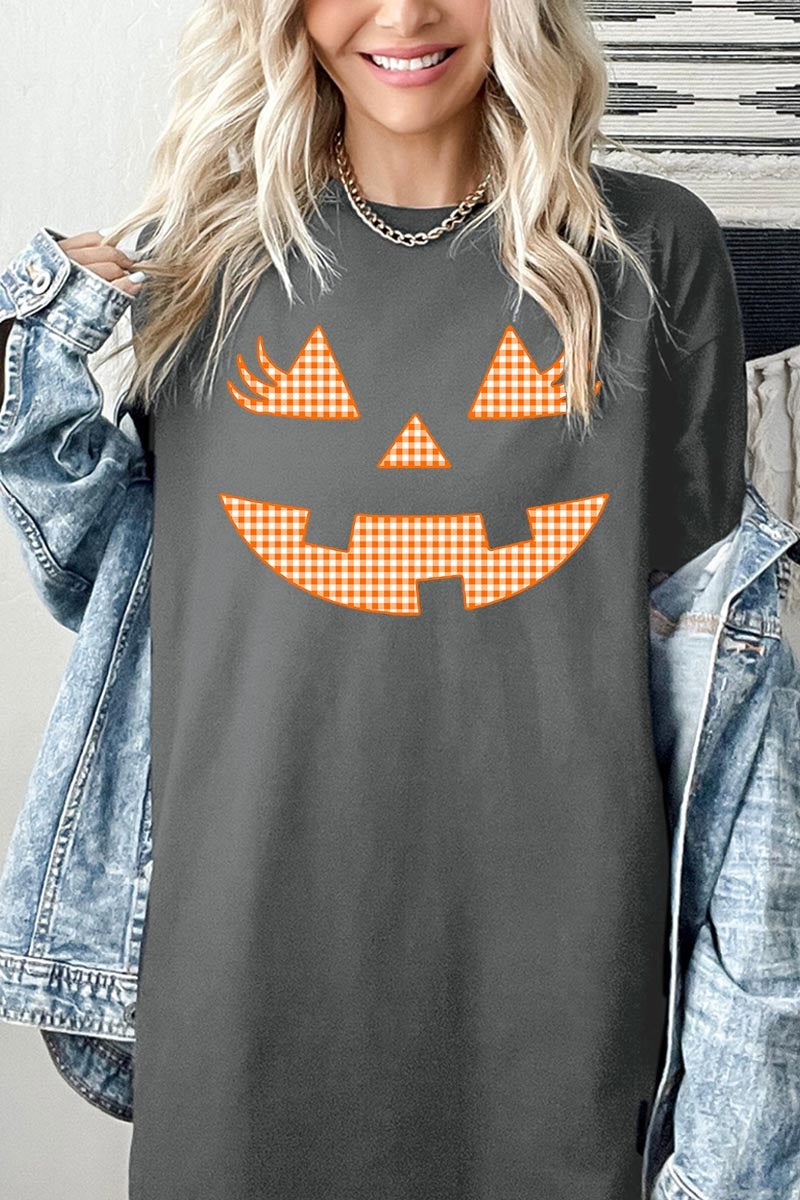 5000-E3148 Cute Pumpkin Halloween Graphic Heavy Cotton Tee $9