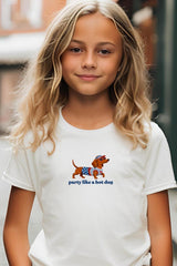 US3001Y-E3480Z Party Hot Dog Kids Graphic Tee $11