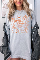 US3001-E3141 Halloween Doodle Graphic Tee $12.5