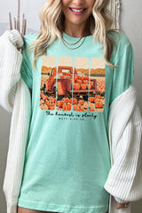 US3001P-E3172 Harvest Is Plenty Graphic Plus Tee $16