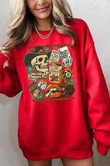 UL180P-E3096 Vintage Western Collage Graphic Plus Sweatshirt $25