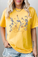 5000-E3123 Halloween Skeleton Graphic Heavy Cotton Tee $9