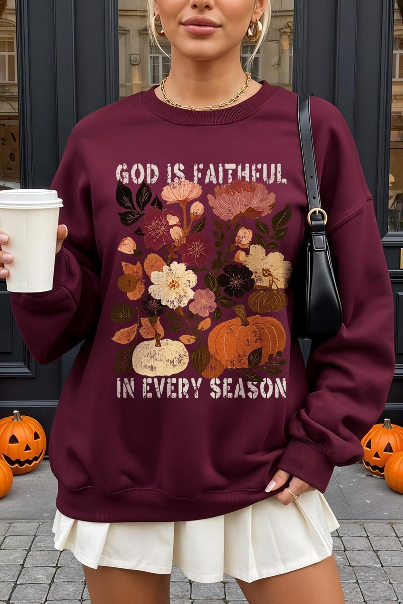 UL180P-E3171 Faithful In Every Season Graphic Plus Sweatshirt $25