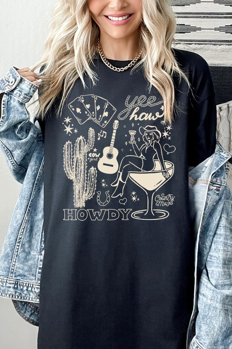 5000P-E3097 Cowgirl Country Music Plus Heavy Cotton Tee $12.75
