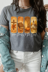 US3001P-E3169 Give Thanks To The Lord Graphic Plus Tee $16