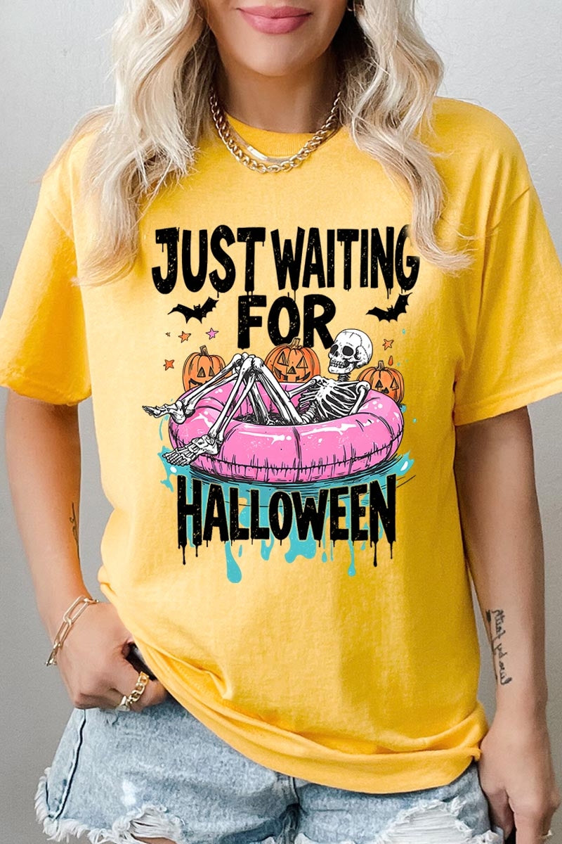 5000P-E3138 Just Waiting For Halloween Plus Heavy Cotton Tee $12.75