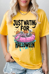 5000P-E3138 Just Waiting For Halloween Plus Heavy Cotton Tee $12.75