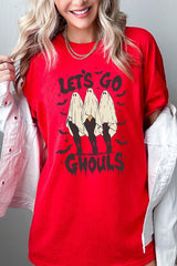 5000-E3160 Letu2019s Go Ghouls Ghost Graphic Heavy Cotton Tee $9